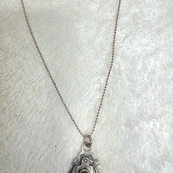 Old Fred Harvey Era Navajo Stamped Sterling Silver Thunderbird Fob Tag Pendant