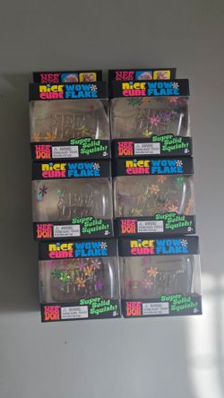 Nee Doh Nice Cube Wow Flake Squish Toys – Lot of 6