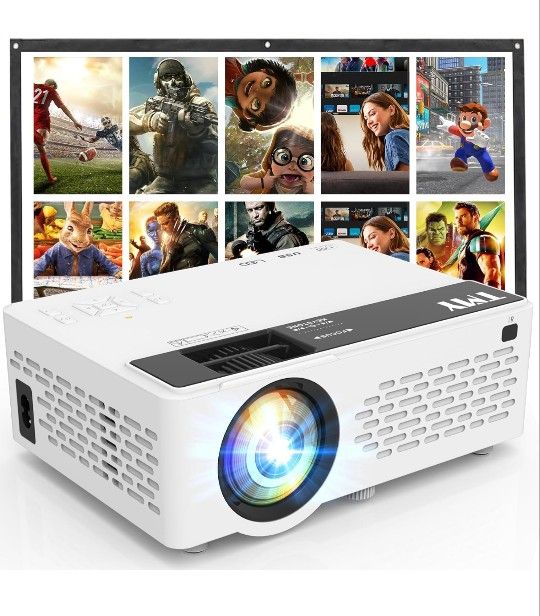Mini Bluetooth Projector With Screen Compatible With Phones Tablets HDMI Tv Sticks-new