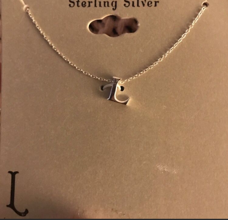 Sterling silver-L necklace