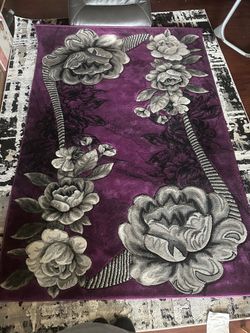 5’3” x 7’6” Purple Area Rug