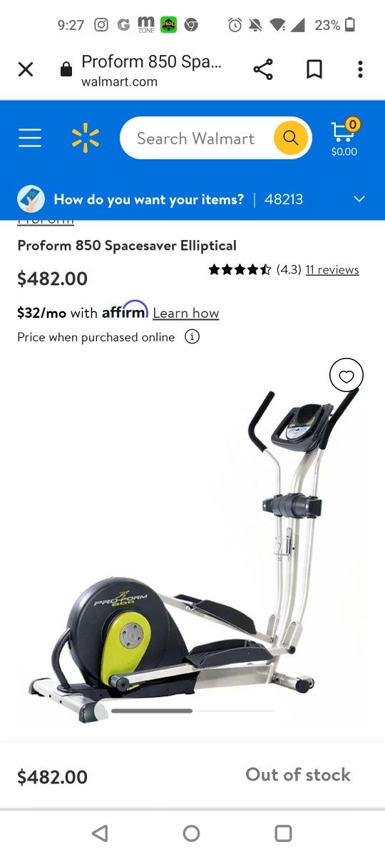 Pro-form 850 Elliptical