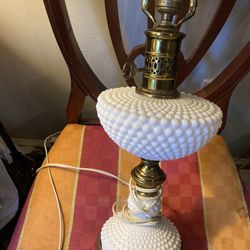 Vintage 1940s-50s Brass/glass Table Lamp