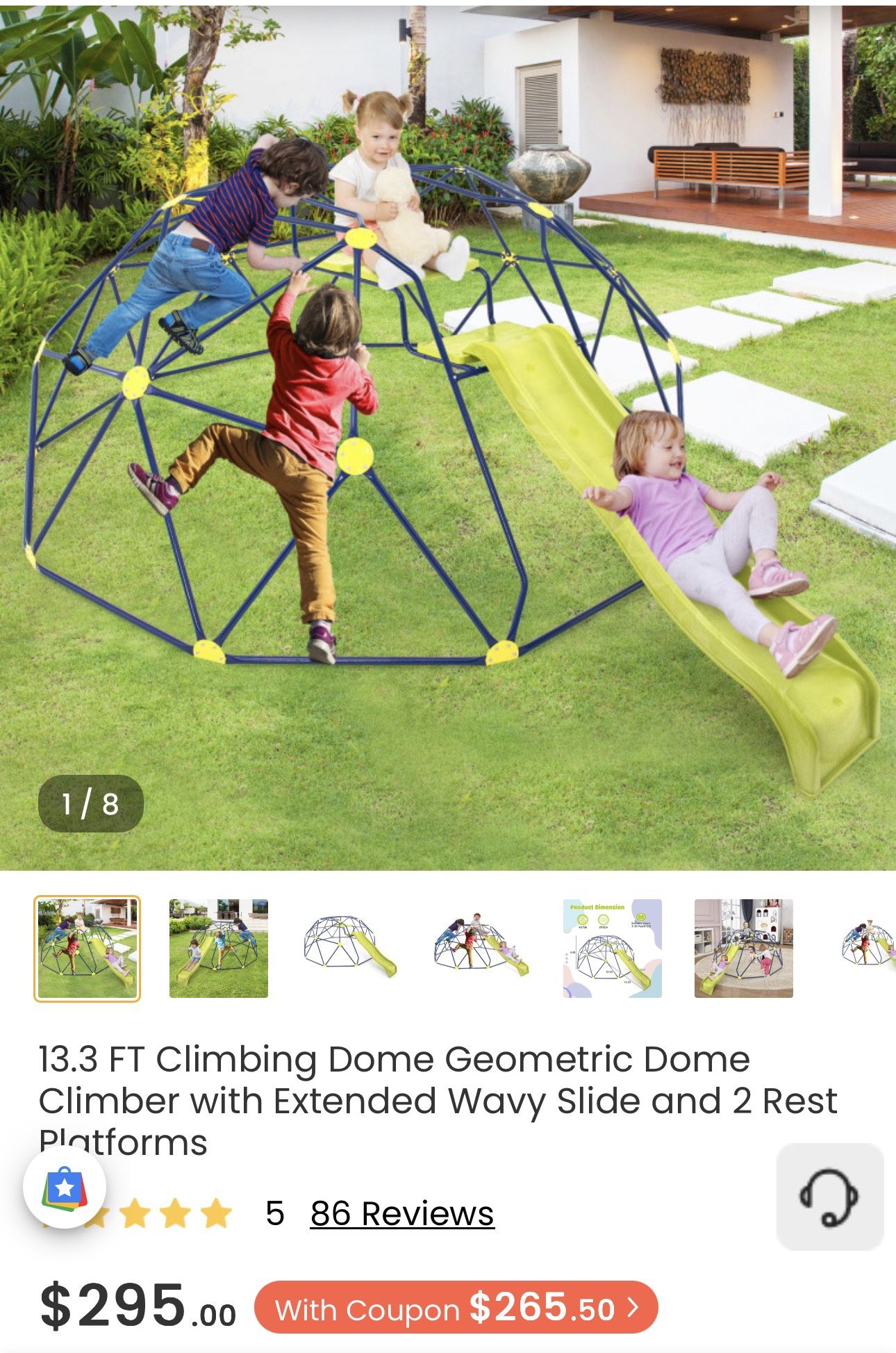 13ft Kids Climbing Dome