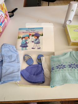American Girl Bitty Twins Fair Isle Sweater Set F8566 Complete Outfit Box Book