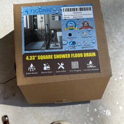 4” square Oil Rubbed Bronze Shower Drain