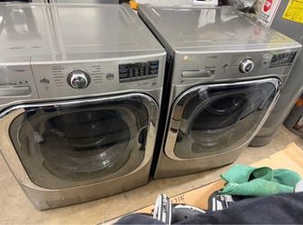 LG Jumbo washer 5.3 cu ft. Electric dryer 9.0 cu ft