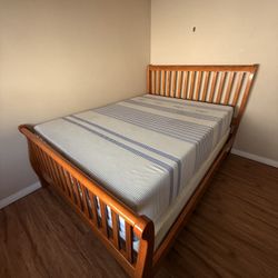 Queen Bed with Mattress and Box Spring 