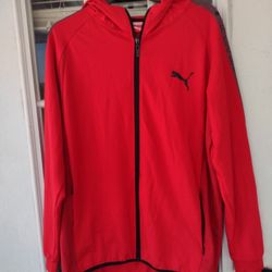 Puma red and black hoodie size junior small