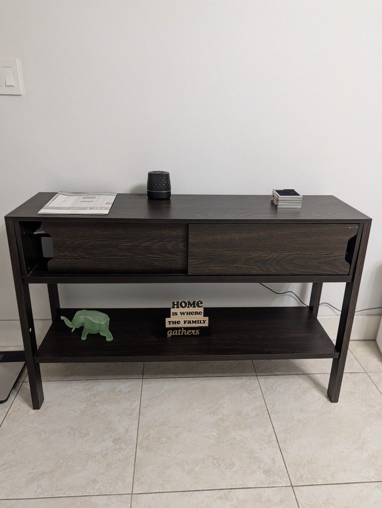 Console Table Dark Oak TV Stand Moving Sale