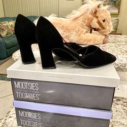 Mootsies Tootsies Chunky Heeled Shoes With Rhinestone Slide + FREE Strappy Sandals