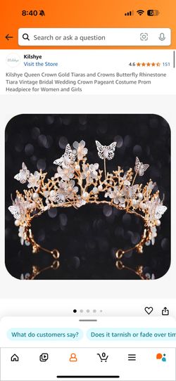 Gold Butterfly Tiara