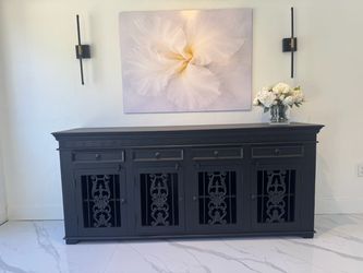 BLACK SIDEBOARD / CREDENZA / BUFFET / MEDIA CONSOLE