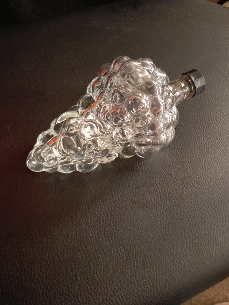Vintage Glass Grape Cluster Decanter Rare