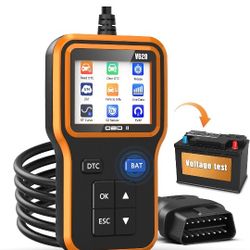OBD2 Scanner with Upgrade Battery Tester - Diagnostic Tool for Cars That Check Engine Light & Emissions Readiness Read and Clears Vehicle Error 