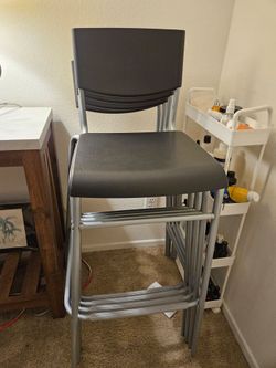Set of 4 Black Chairs - Modern & Good Condition
