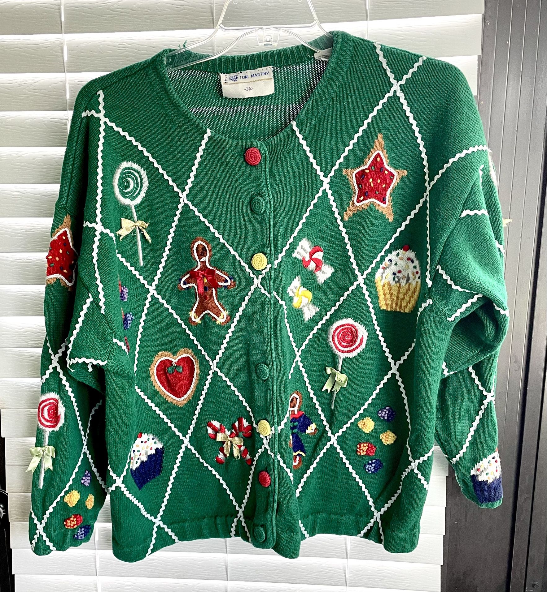 **VTG** Marissa Christina Style Christmas Sweater - WNS 3X - Wool Blend - Granny