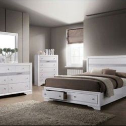 Brand New White 6pc Queen Size Bedroom Set