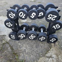 Dumbells Weights And Rack