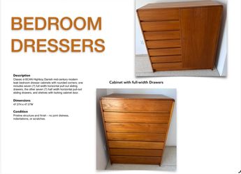 d-SCAN Danish Mid-Century Teak Highboy Dresser Set