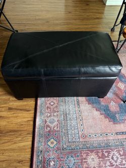 NEED GONE ASAP!! Black Storage Ottoman