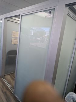 6 office cubicle aluminum adjustable glass walls