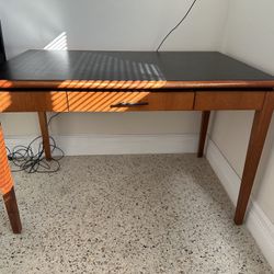 Leather Top Wood Desk 