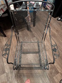 vintage wrought iron patio Chair