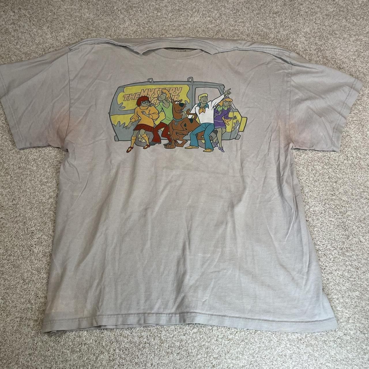 Vintage Scooby Doo Mystery Machine Grey T Shirt Adult Large 100% Cotton