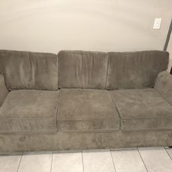 Living Spaces Couch And love seat (Beige)