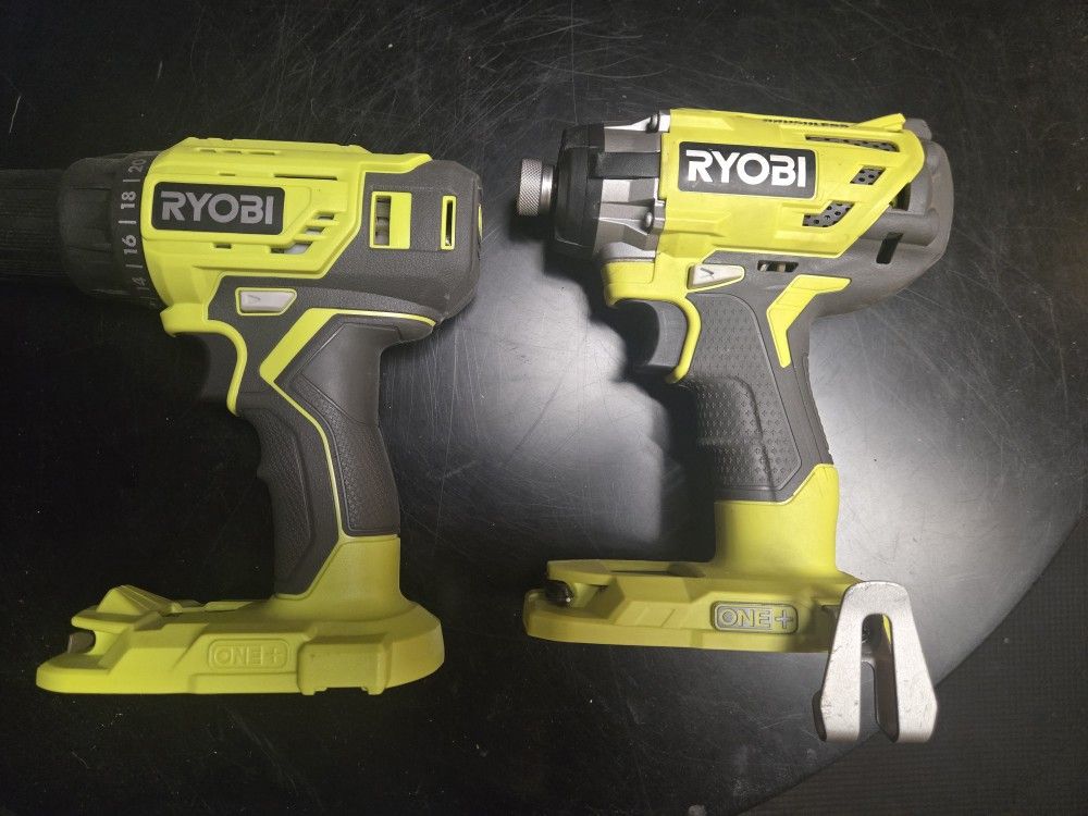 Ryobi Drill And Impact Driver Set With Batteries***Combo Buy