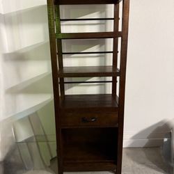 Solid Wood Bookshelf/Display Unit with Drawer