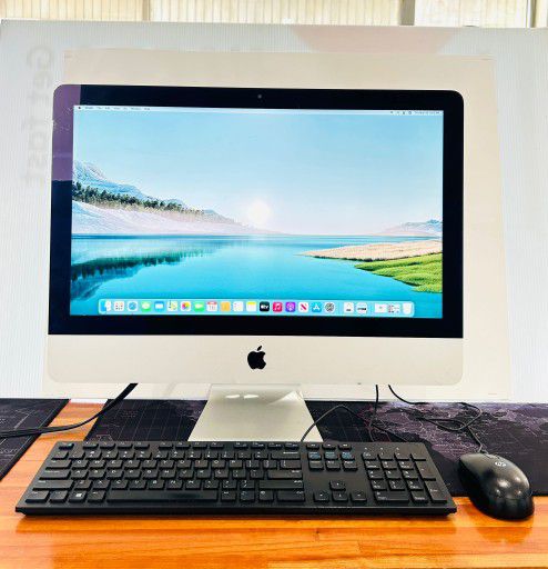Apple iMac 21.5” 2014 i5 8GB//256GB SSD -Crack Glass Fully Functional-Audio Recording GarageBand iMovie Logic