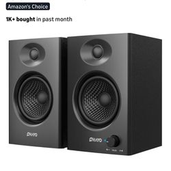 OHAYO 60W Computer Speakers for Music and Gaming, Active Bluetooth 5.3, Stereo 2.0 Speakers for Desktop PC or Laptop, 3.5mm Aux RCA USB Input, 1 Pair,