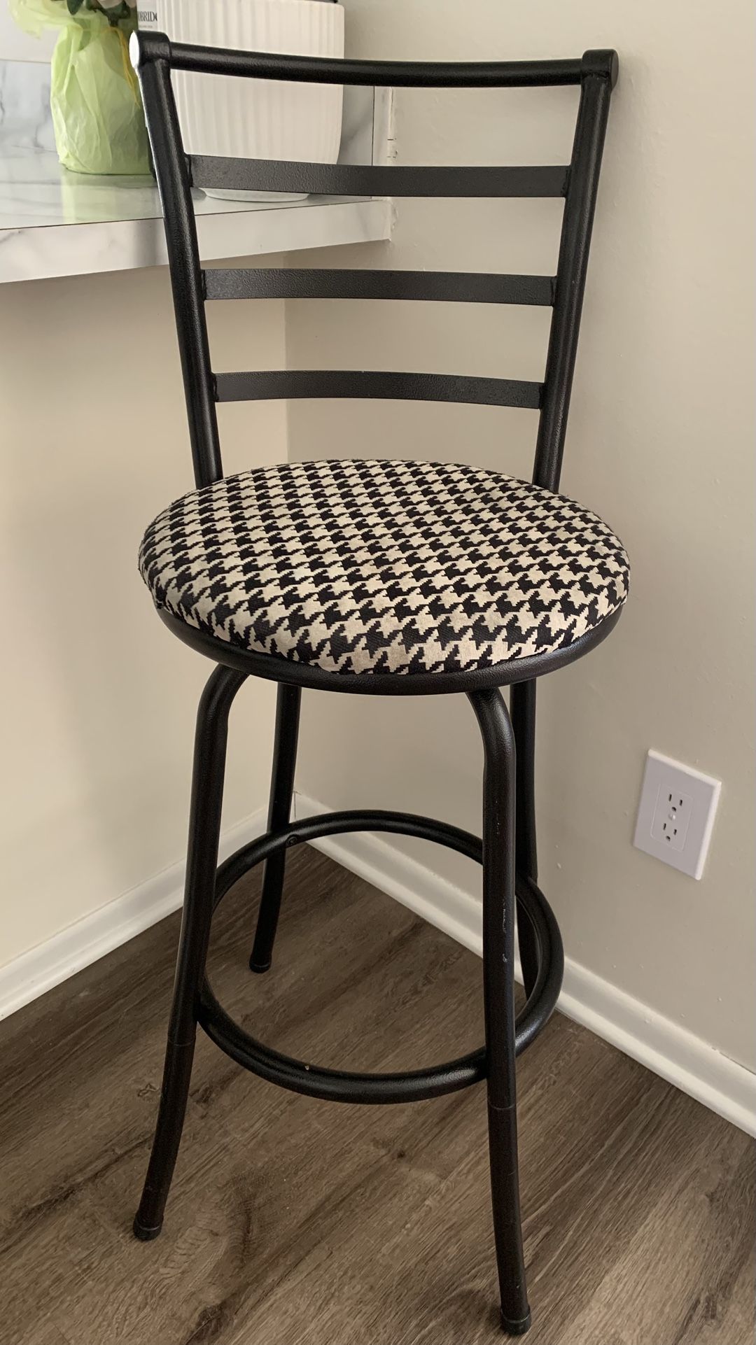 Kitchen Black White Bar Stool Chair