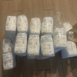 Diapers Over 250 Huggies, Pampers, Milli Moon