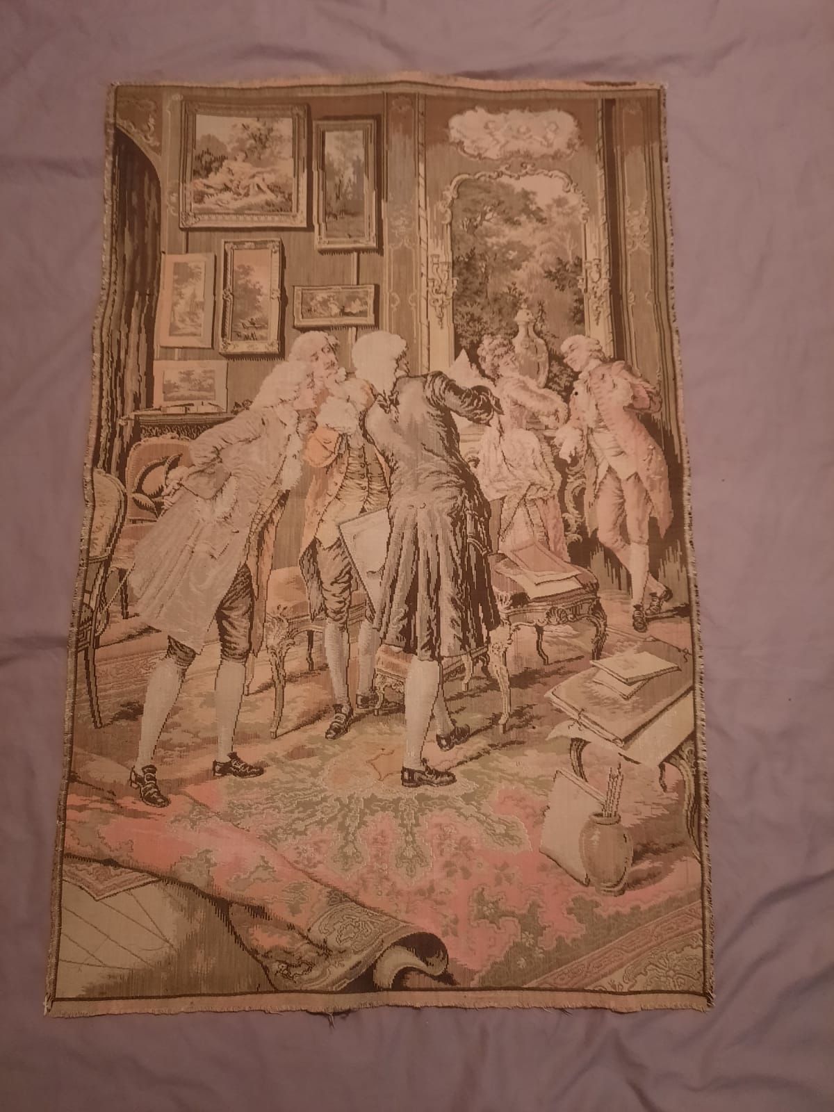 Antique  Art Fabric Made In France