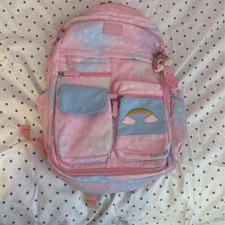 Pastel Pink Backpack maximum Storage 