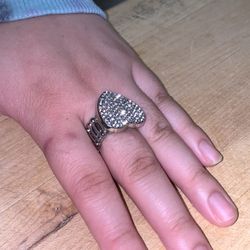 Diamond Studded Heart Ring(Costume)