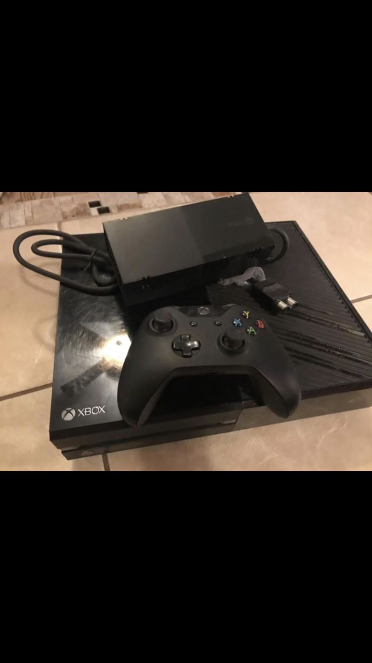 Xbox one with controller and headphones