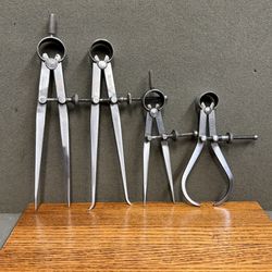 (Each) VARIOUS MACHINIST COMPASS TYPES, Starrett or Union Tool -USA-