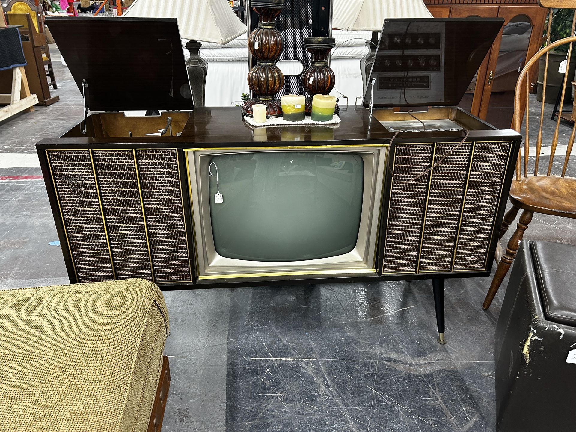 Vintage Television with Record Player