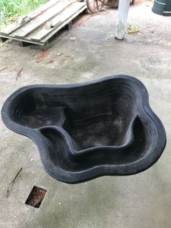 Plastic garden pond