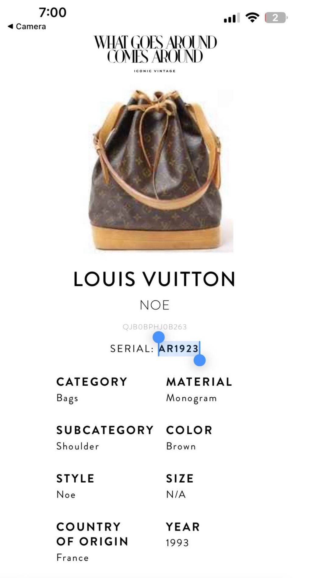 Louis Vuitton Large Bag- 100% Original