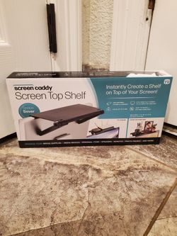 Screen Caddy Mountable Monitor/TV/Screen Top Shelf, TV Tray, Organizer
