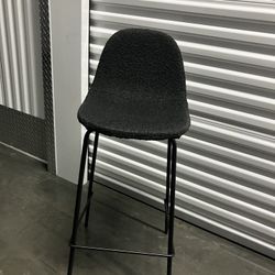 Black Fuzzy Barstools 