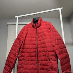 NWT NAUTICA Ultra DOWN Jacket Water Resistant men's XL Red Coat
