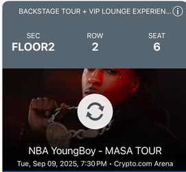 NBA Youngboy concert Ticket  BACKSTAGE+VIP LOUNGE EXPERIENCE 