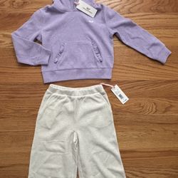 Vineyard Vines Girls' Waffle Hoodie & Wide-Leg Jogger Coordinate Set - 5 NWT