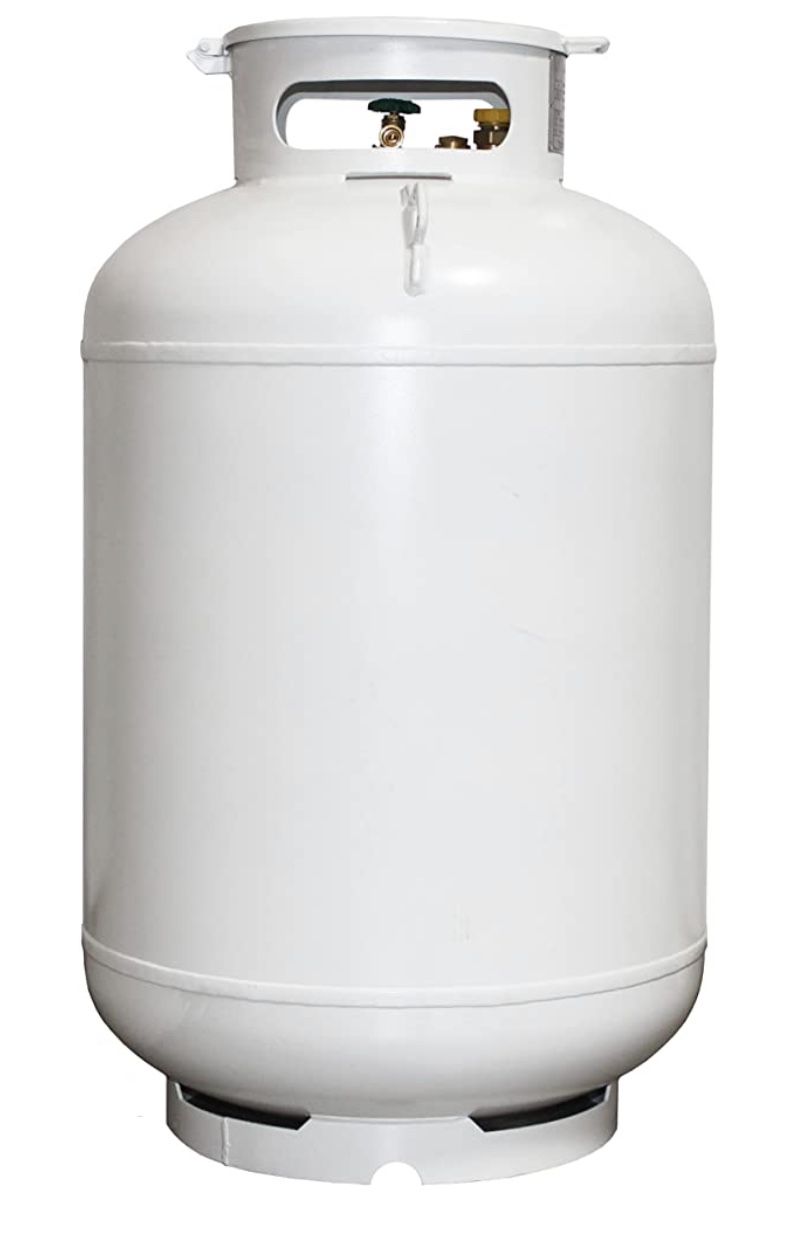 Flame King 420LB (120 Gallon) ASME Vertical Steel Propane Tank, White